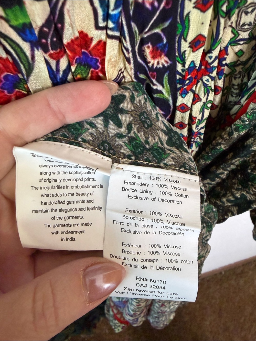 Anthropologie Bhanuni by Jyoti Bohemian Long Sleeve Maxi Dress 14 multicolor - Picture 10 of 13